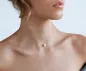 Preview: Gaura Pearls Perlenkette - weiß, 42 cm, 585 Roségold